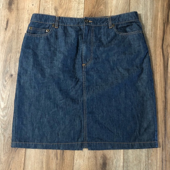 LL Bean jean skirt - Picture 1 of 4